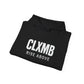 Unisex Inspirational Hoodie for All Seasons, Unisex Sweatshirt, CLXMB RISE ABOVE